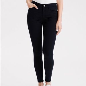 Black American eagle high rise jeans